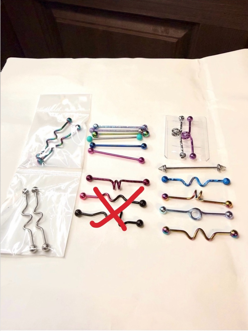18pc assorted barbell/industrial piercing bundle
